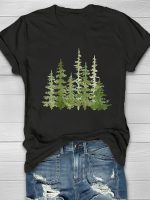 Pine Tree Print Women's T-shirt