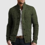Men's Casual Stand Collar Button Knitted Cardigan