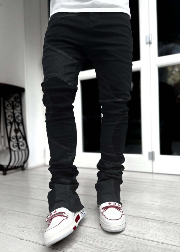 All Black Wavy Denim