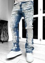 Aqua Blue Bleached Denim V2