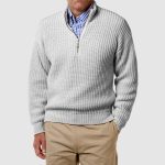 Men's Cashmere Business Casual Zipper Sweater