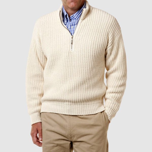 Men's Cashmere Business Casual Zipper Sweater