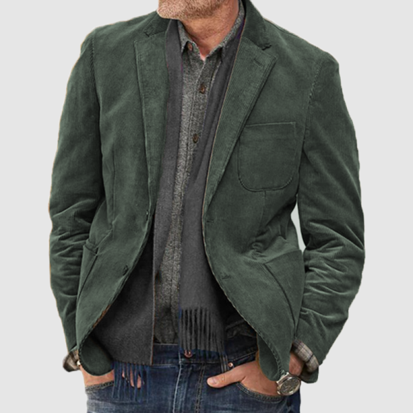Men's blazer stylish solid color lapel coat