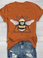 Bee Floral Printed Women's T-shirt