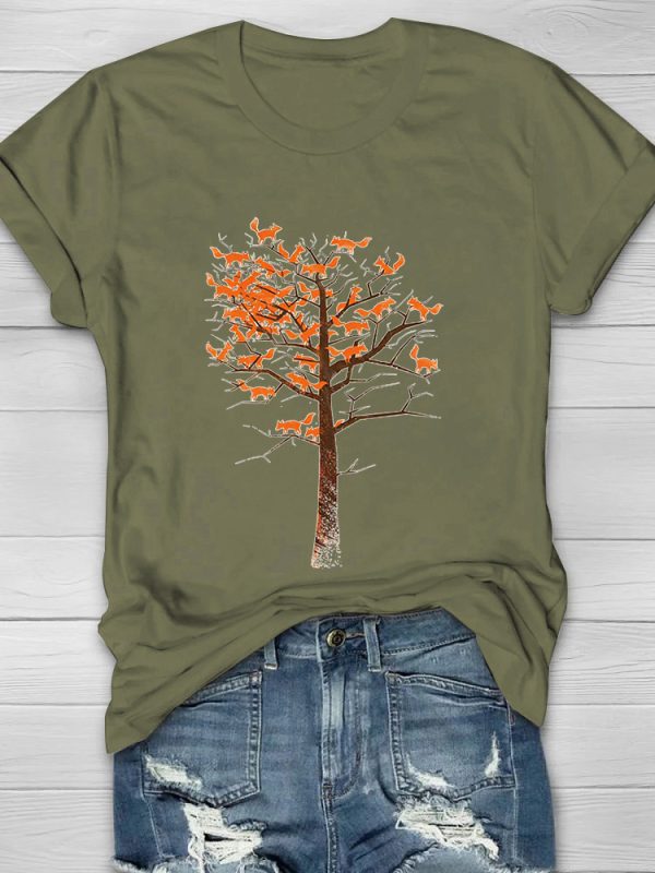 Blazing Fox Tree Print Women's T-shirt