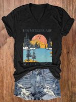 His Mercies Are New Every Moring Print V-neck Women's T-shirt
