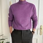 Gentleman's Elegant Turtleneck Wool Sweater