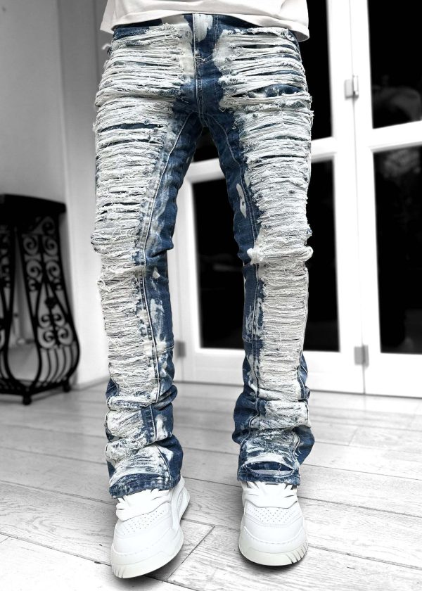 Aqua Blue Bleached Denim V2