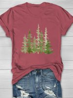 Pine Tree Print Women's T-shirt