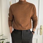 Gentleman's Elegant Turtleneck Wool Sweater