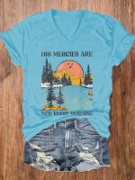 His Mercies Are New Every Moring Print V-neck Women's T-shirt