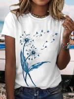 Casual Dandelion Graphic Women's T-shirt