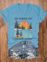 His Mercies Are New Every Moring Print V-neck Women's T-shirt