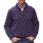 Men's Wool Zipper Basic Sweater