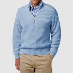 Men's Cashmere Business Casual Zipper Sweater