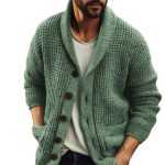 Gentleman's Vintage Lapel Wool Knit Cardigan