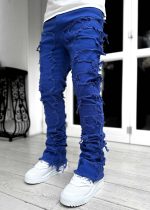 Royal Blue Blood Diamond Stacked Denim