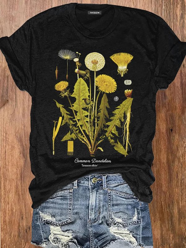Botanical Art Yellow Flower T-shirt