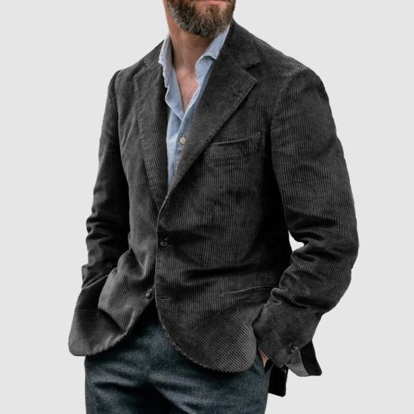 Men's Vintage Corduroy Lapel Jacket
