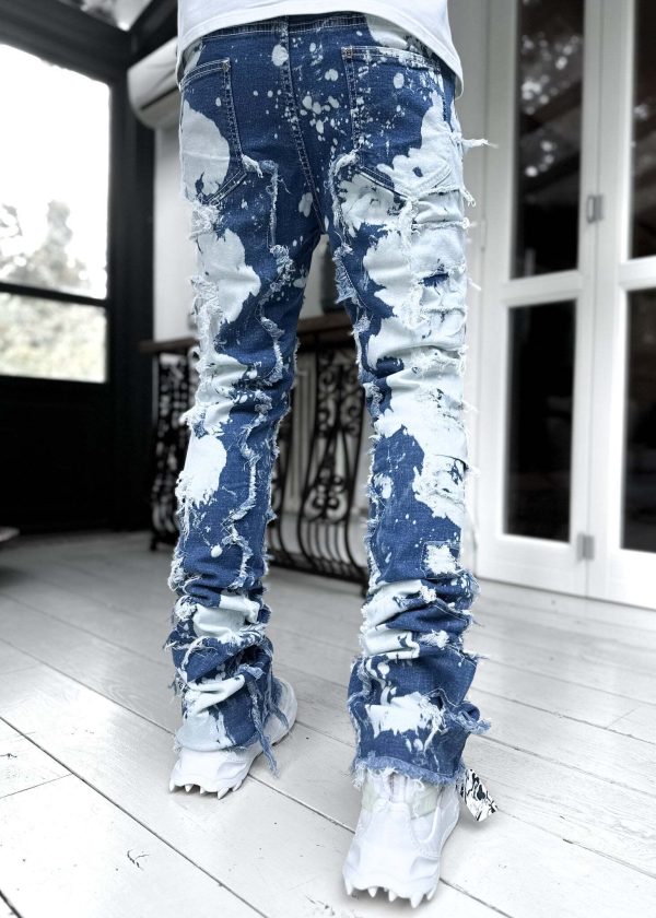 Aqua Blue Bleached Denim