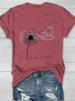 Make A Wish Dandelion Printed Women's T-shirt