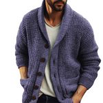 Gentleman's Vintage Lapel Wool Knit Cardigan