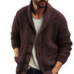 Gentleman's Vintage Lapel Wool Knit Cardigan