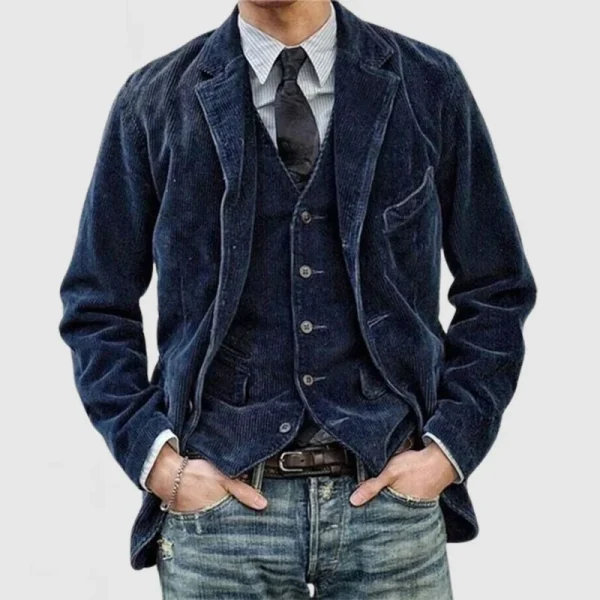 Men's Vintage Corduroy Lapel Jacket