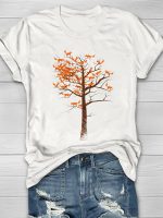 Blazing Fox Tree Print Women's T-shirt