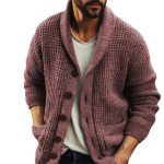 Gentleman's Vintage Lapel Wool Knit Cardigan