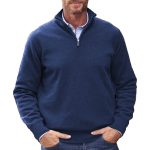 Men's Wool Zipper Basic Sweater