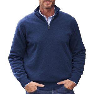 Men's Wool Zipper Basic Sweater
