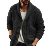 Gentleman's Vintage Lapel Wool Knit Cardigan