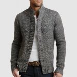 Men's Casual Stand Collar Button Knitted Cardigan