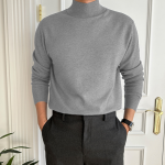 Gentleman's Elegant Turtleneck Wool Sweater