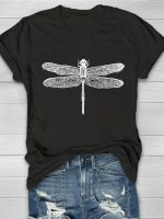 Dragonfly Print Women's T-shirt